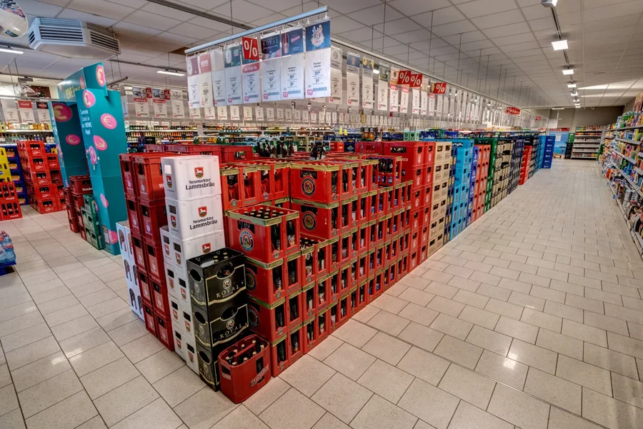 Getränkeauswahl im Markt Babenhausen